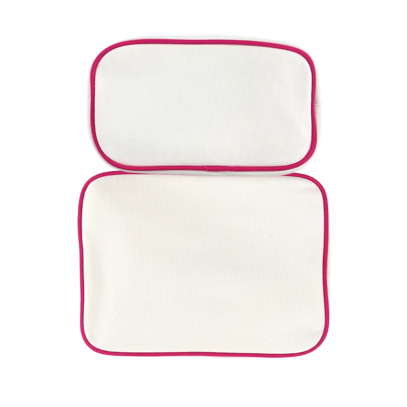 Embroidered Canvas Pouch with Applique Bundle (Large & Extra Large)