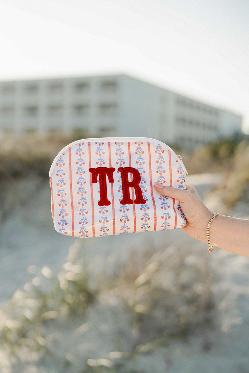 Coastal Clear Coated Pouch - Appliqué