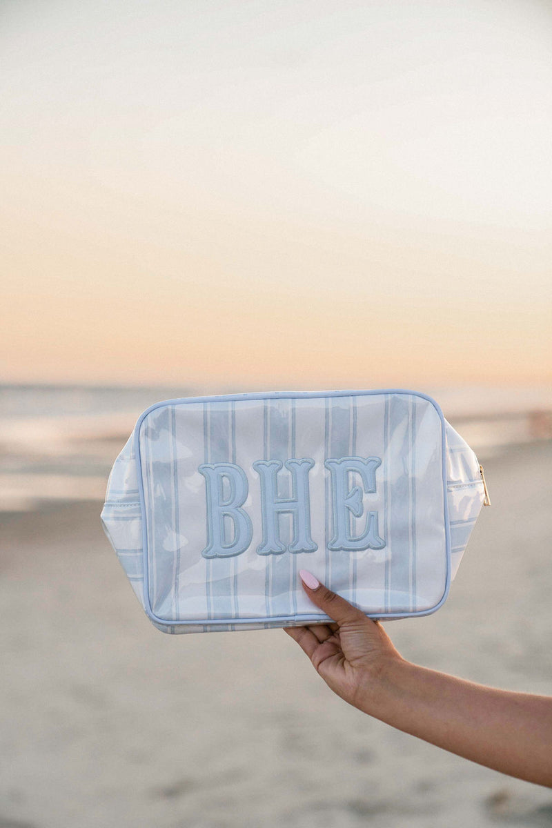 Coastal Clear Coated Pouch - Appliqué