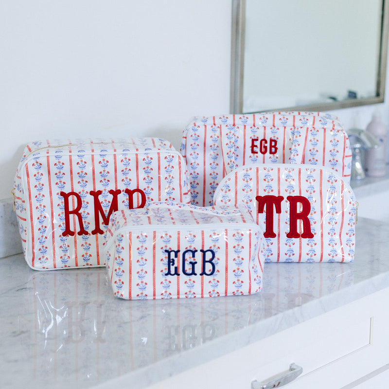 Coastal Clear Coated Pouch - Appliqué