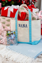 Custom embroidered tote bag perfect gift for grandma.