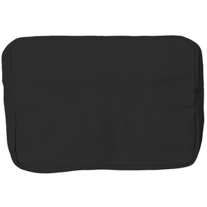 Extra large nylon pouch with structured silhouette and zip top shown in black