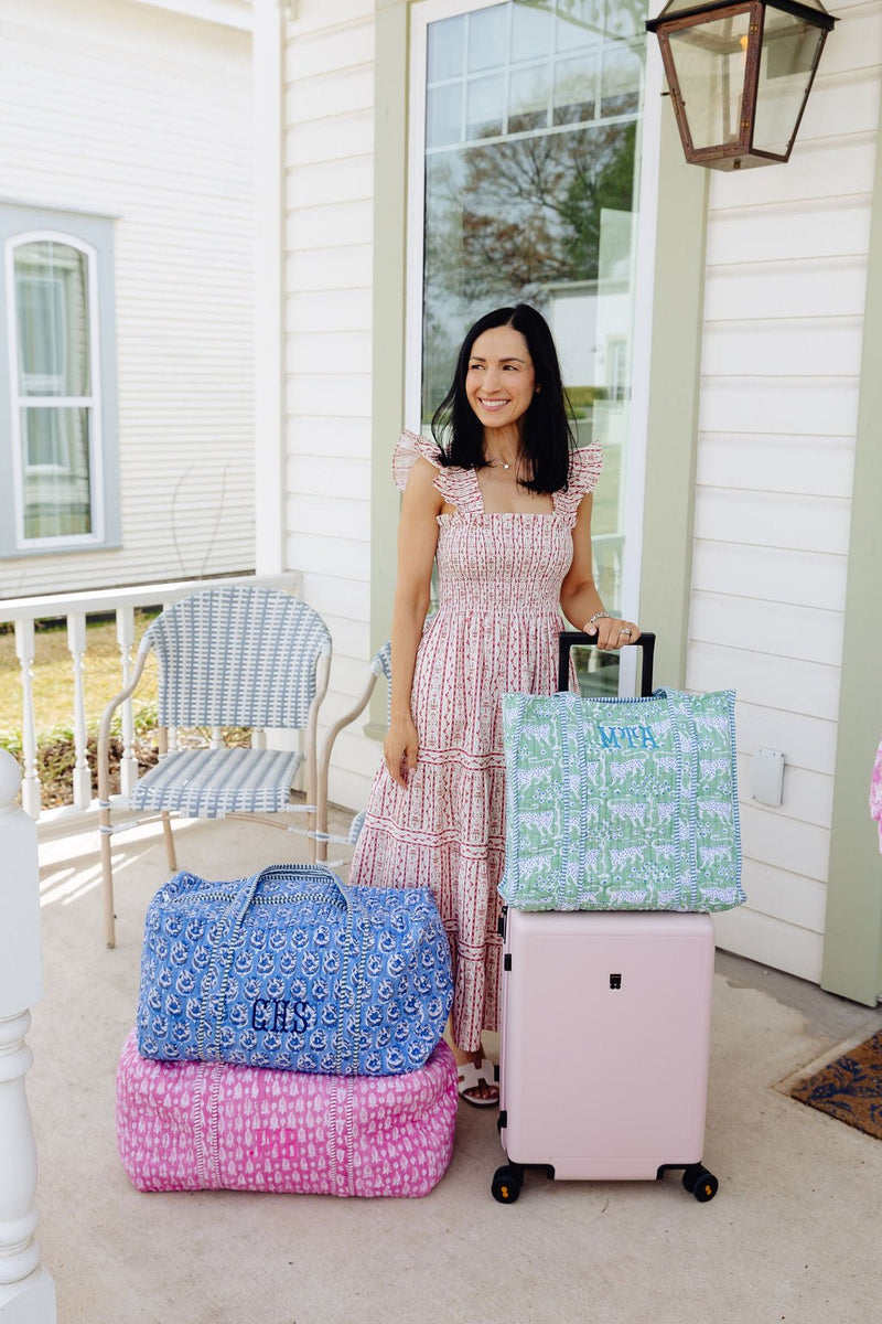 Block Print Tote & Pouch