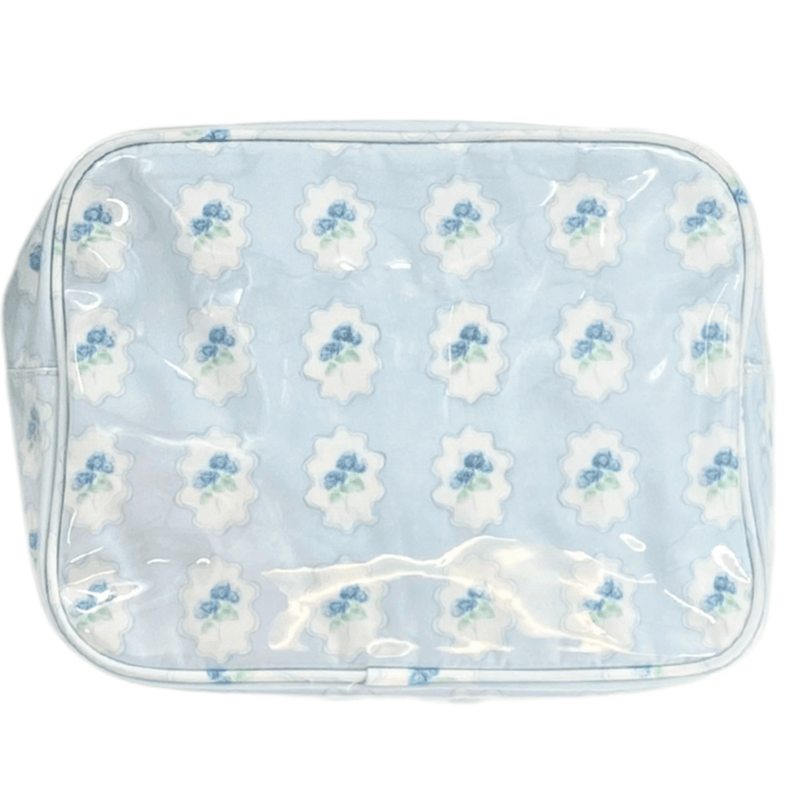 Embroidered Clear Coated Extra Large Pouch