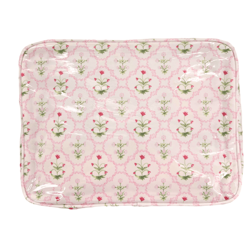 Embroidered Clear Coated Extra Large Pouch