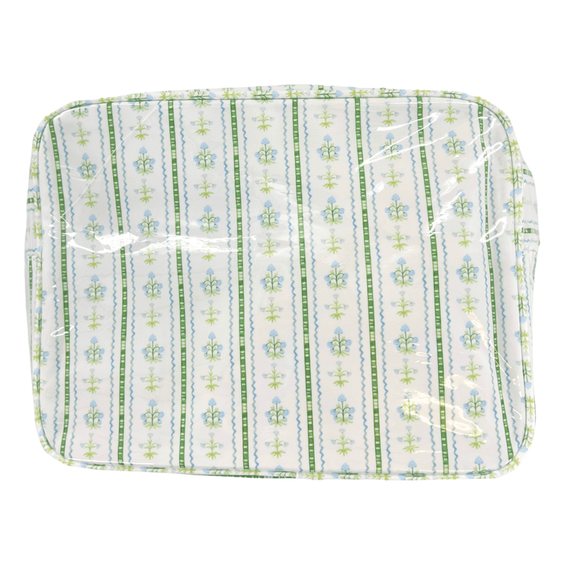 Embroidered Clear Coated Extra Large Pouch