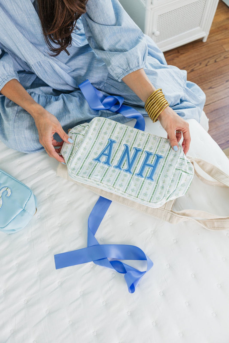 Clear Coated Extra Large Pouch with Applique