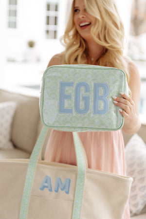 Clear Coated Pouch - Appliqué