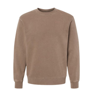Clay pigment dyed sweatshirt on white background