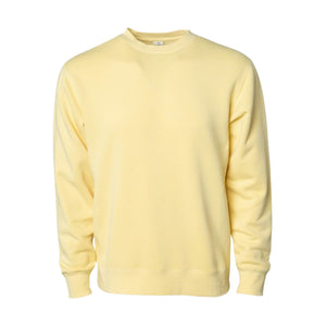 Soft yellow fleece sweatshirt from Sprinkled with Pink, designed for ultimate comfort and a relaxed fit. Made from a cozy cotton-polyester blend, this vintage-washed sweatshirt offers a stylish, slightly oversized look. Part of Sprinkled with Pink’s customizable apparel collection, perfect for personalization or as a thoughtful gift.
