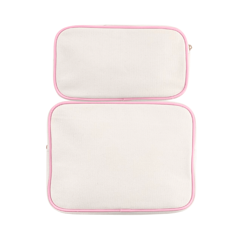 Embroidered Canvas Pouch with Applique Bundle (Large & Extra Large)