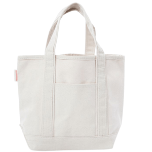 Classic Needlepoint Canvas Project Tote in natural canvas, ready for personalization or embroidery.
