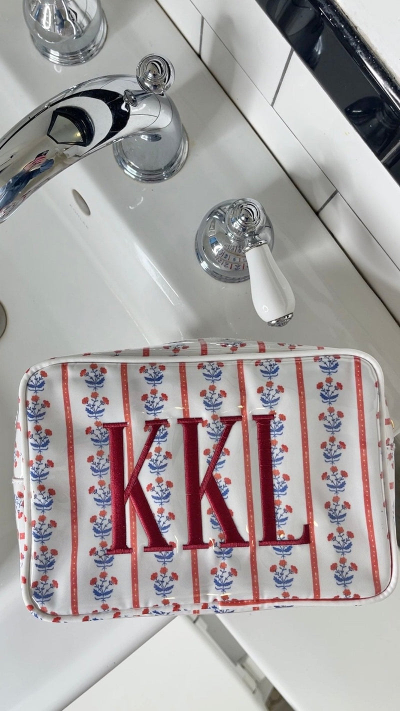 Embroidered Clear Coated Medium Pouch - @Nashville Tash x SWP