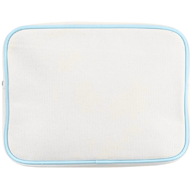 Embroidered Extra Large Canvas Pouch with Applique