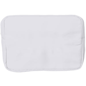 Extra large nylon pouch with embroidered personalization and clean finished edges