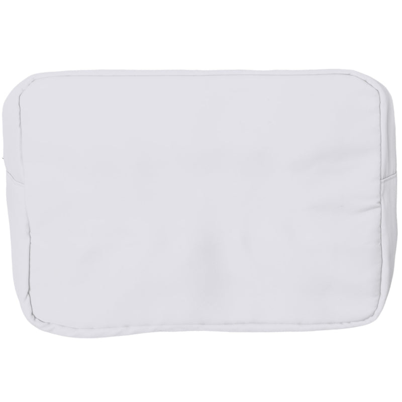 Extra large nylon pouch with embroidered personalization and clean finished edges