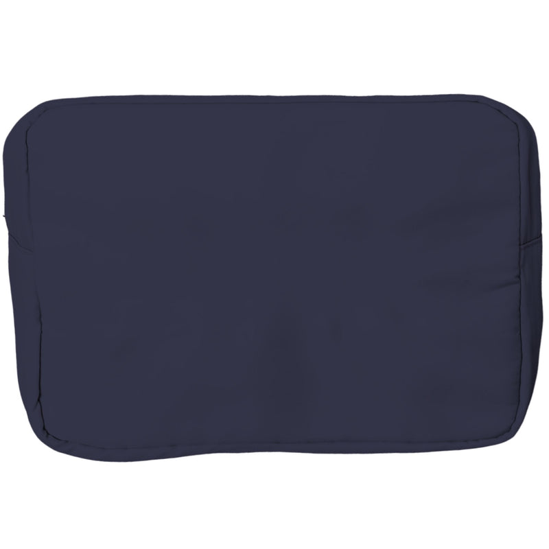 Navy extra large nylon pouch featuring embroidered monogram, perfect for cosmetics or packing