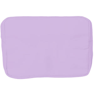 Lavender extra large nylon pouch with embroidered monogram detail for organized travel storage
