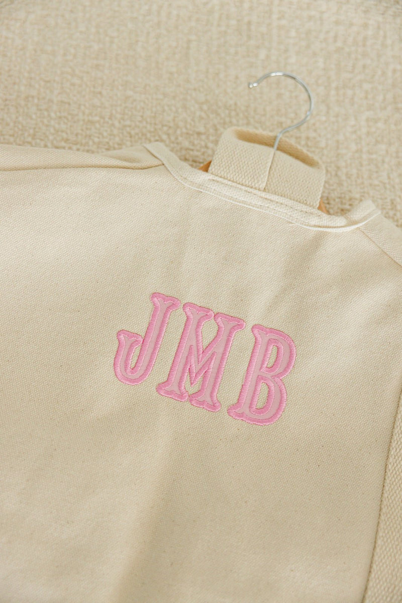 Embroidered Garment Bag with Applique