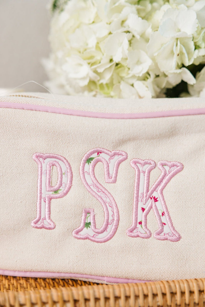 Embroidered Canvas Pouch with Applique Bundle (Large & Extra Large)