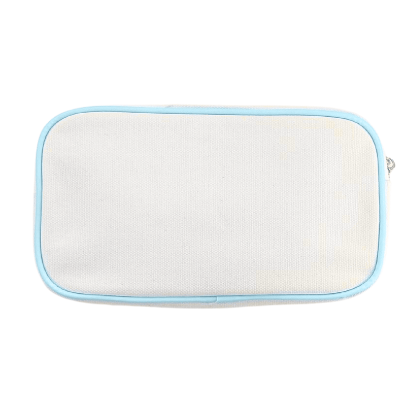 Embroidered Large Canvas Pouch with Applique