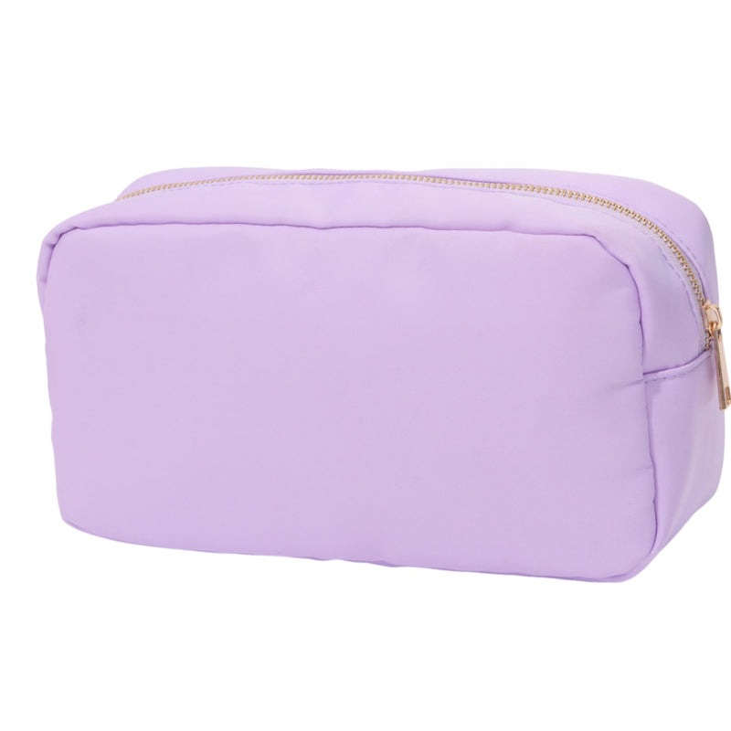 Embroidered Large Nylon Pouch with Applique