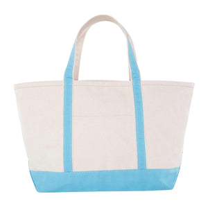 Mahjong canvas tote with embroidered design and durable canvas body