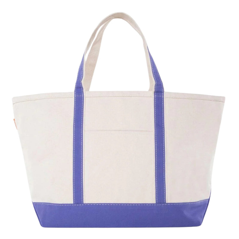 Personalized embroidered mahjong canvas tote with sturdy construction and wide base