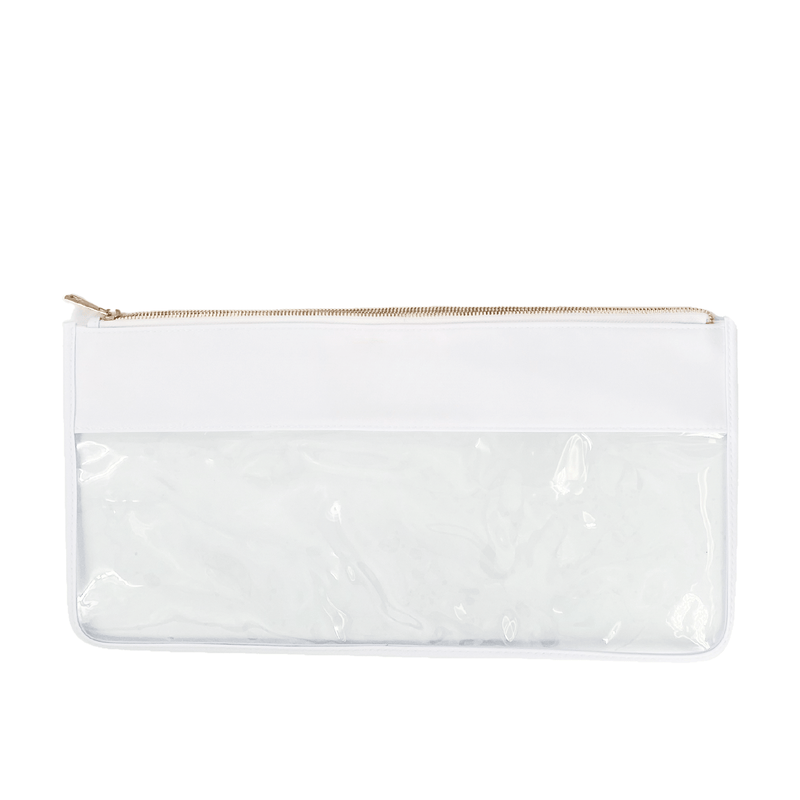 Embroidered Nylon Clear Pouch