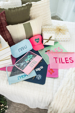 Mahjong Tiles Flat Clear Pouch