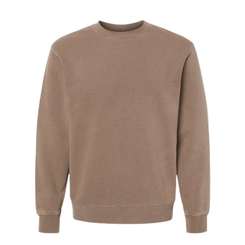 Embroidered monogram sweatshirt with soft knit texture and classic crew neckline
