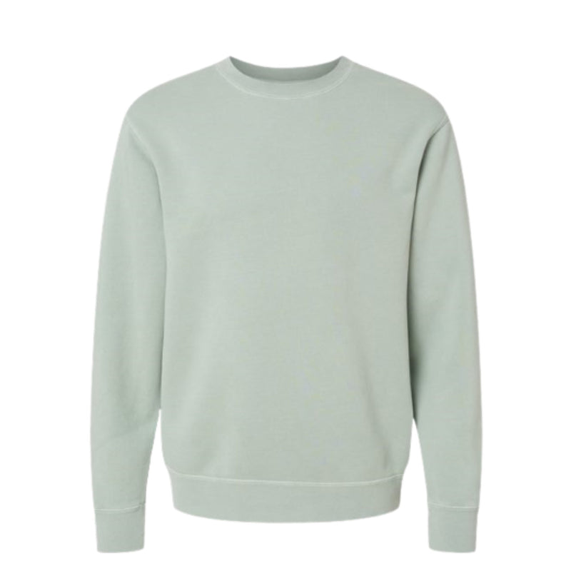 Personalized embroidered monogram sweatshirt shown in solid color fabric