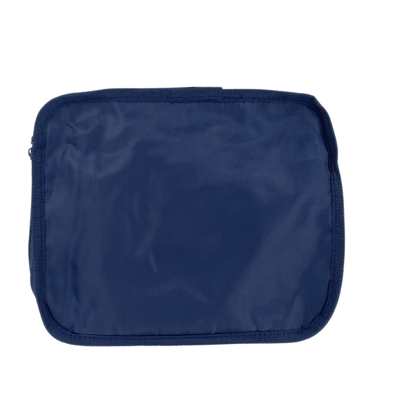 Personalized embroidered nylon packing cubes set featuring three zippered organizers
