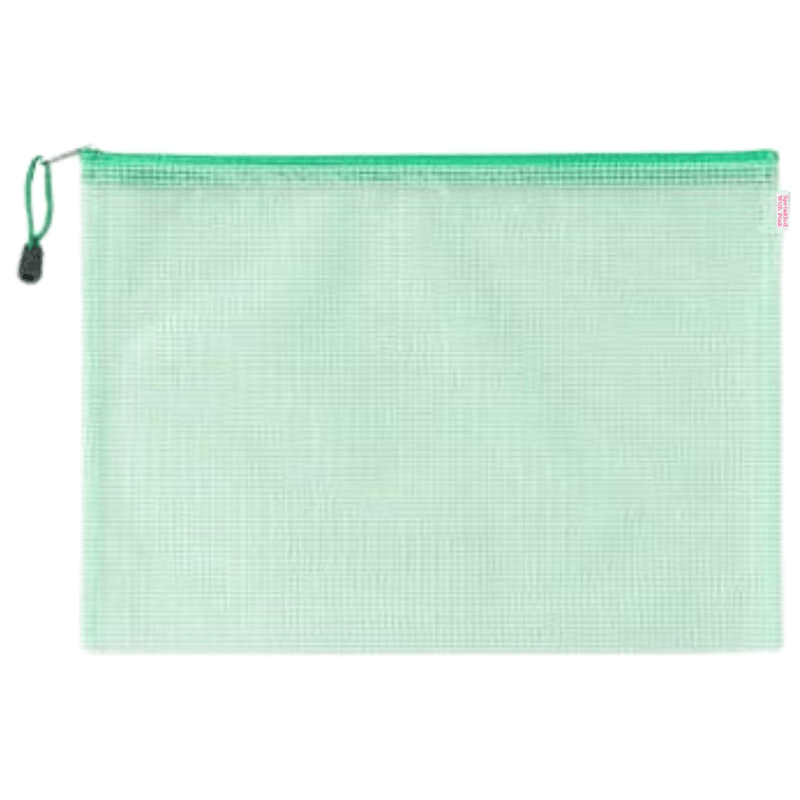 Custom Gameday Pool Bag—mint mesh zip pouch with green cord, ready for personalized name, number, or team.