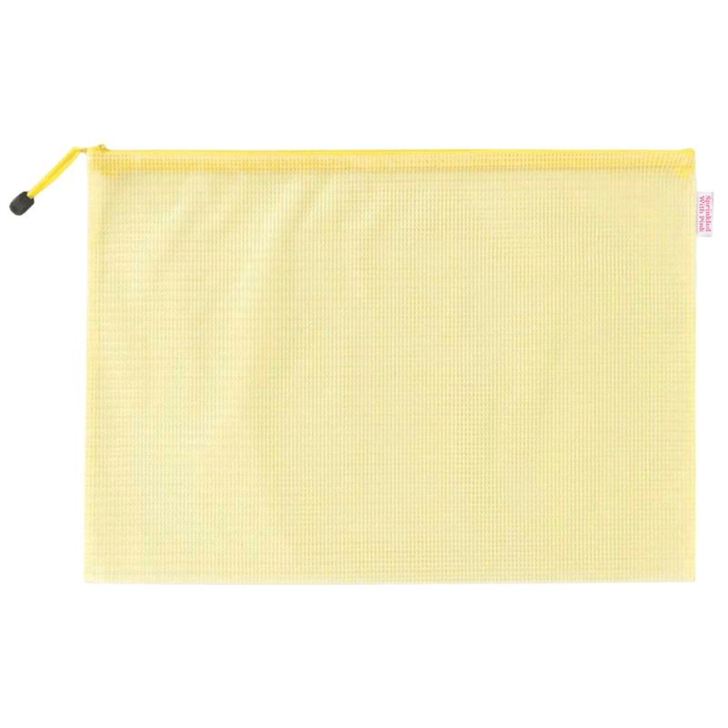 Custom Gameday Pool Bag—yellow mesh zip pouch with yellow cord, ready for personalized name, number, or team.