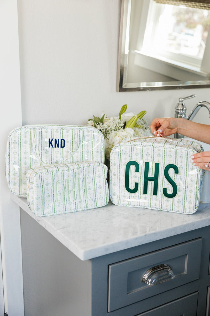 Embroidered Printed Nylon Pouch