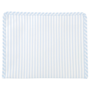 Light blue gingham embroidered TRVL Roadie, stylish and practical personalized travel gift.