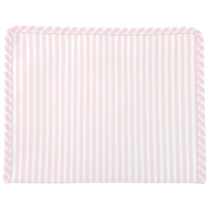 White gingham TRVL Roadie travel bag, personalized pouch for packing or everyday use.