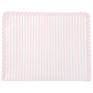 White gingham TRVL Roadie travel bag, personalized pouch for packing or everyday use.