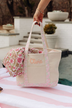 Floral Canvas Tote