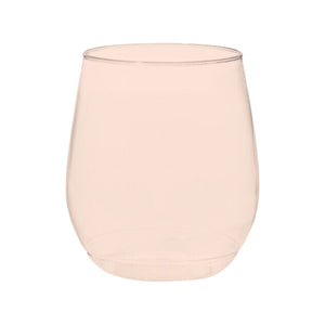 Blush pink monogrammed wine glass elegant and fun personalized drinkware for any celebration.