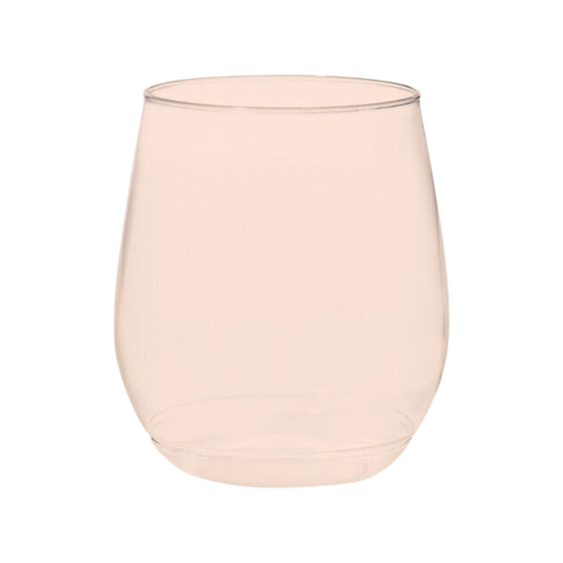 Blush pink monogrammed wine glass elegant and fun personalized drinkware for any celebration.