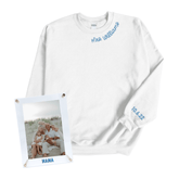 Mother’s Day gift bundle with white sweatshirt and acrylic frame.