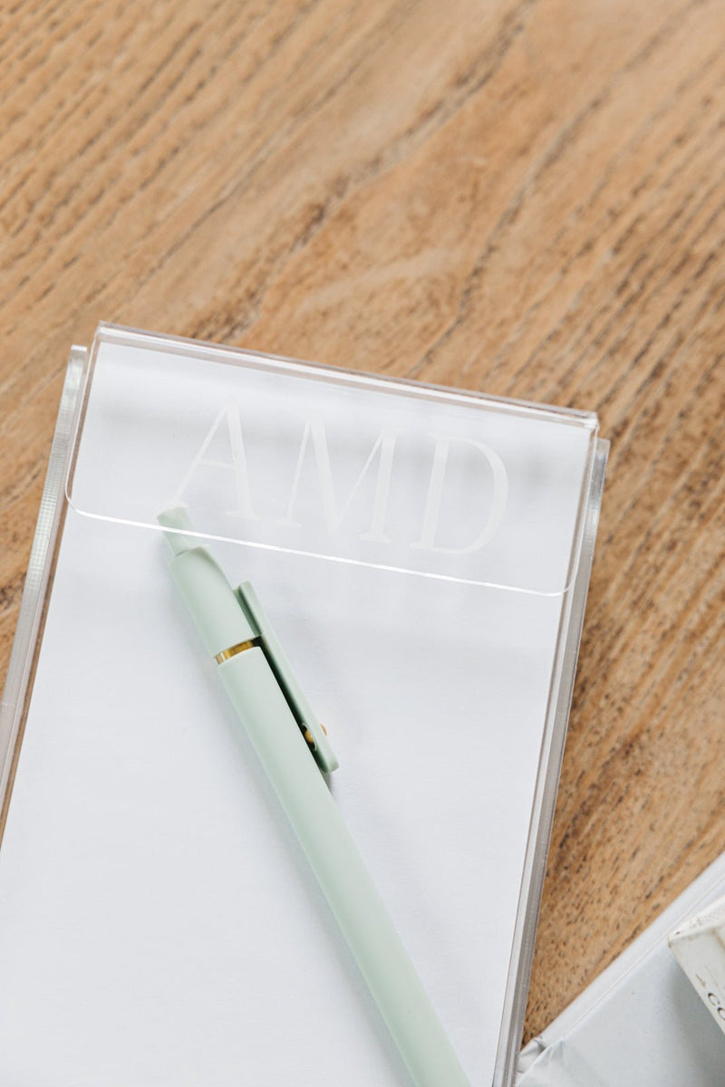 Personalized Acrylic Notepad Holder