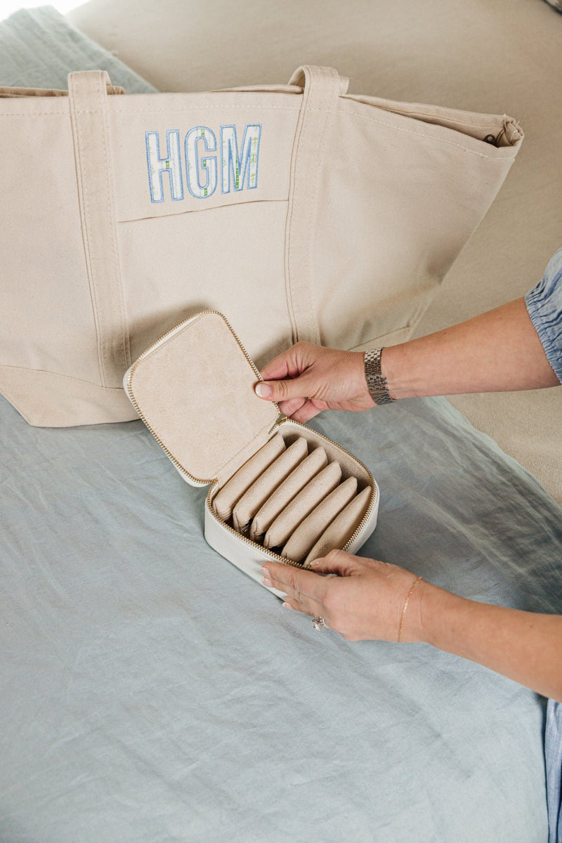 Shadow Monogram Travel Jewelry Case with Pouches