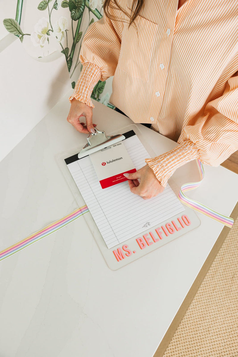 Shadow Monogram Acrylic Clipboard