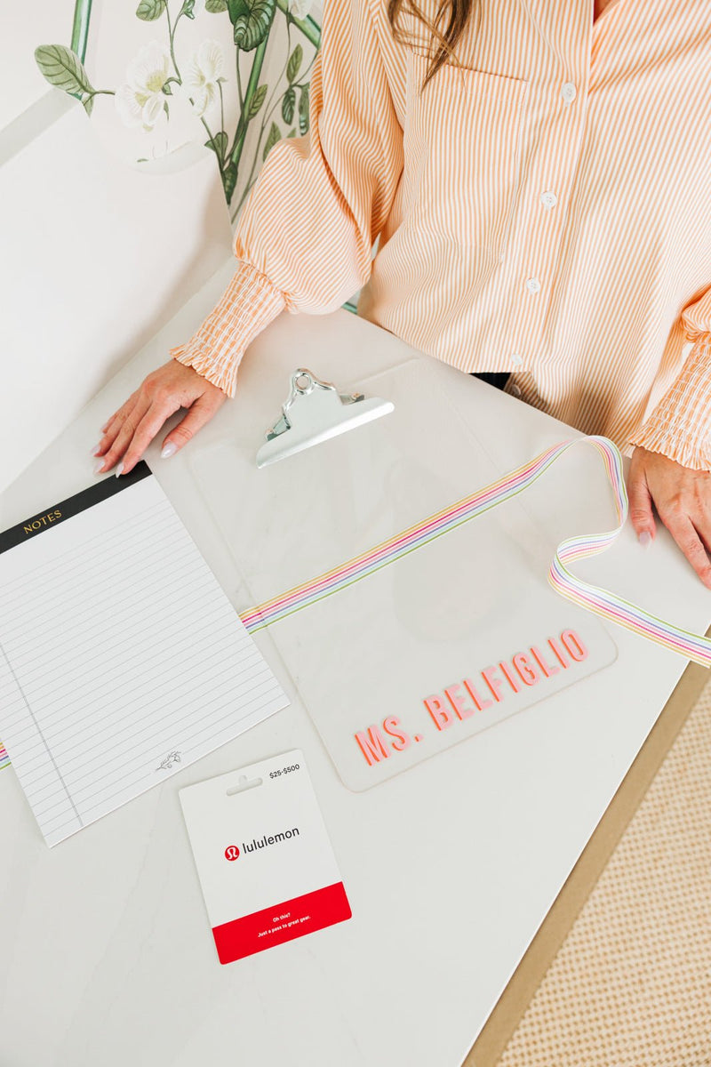 Shadow Monogram Acrylic Clipboard