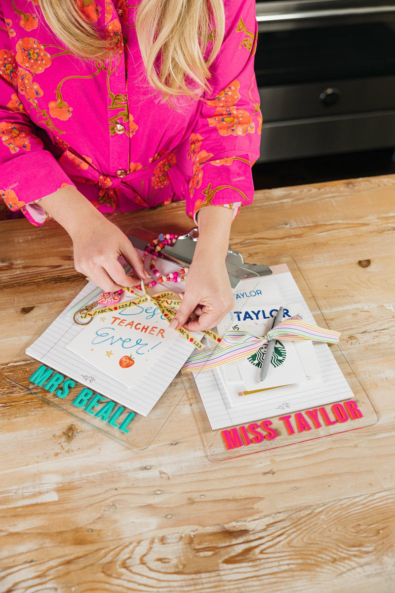 Shadow Monogram Acrylic Clipboard