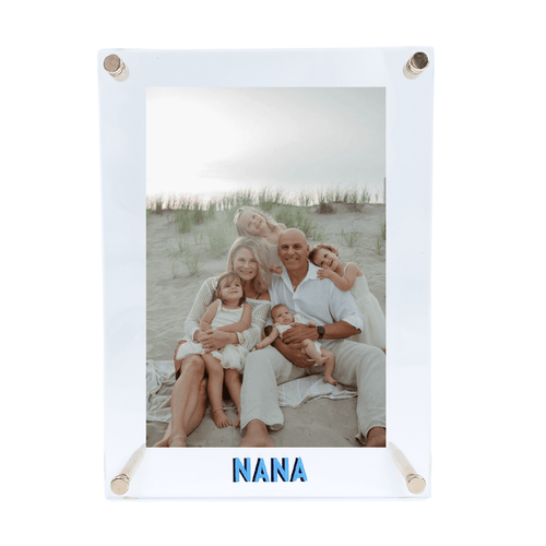 Shadow monogram acrylic frame elegant and personal keepsake for gifting.