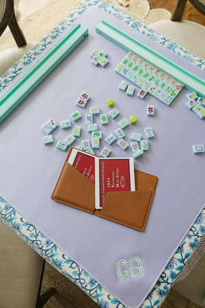 Mahjong rule cardholder with shadow monogram